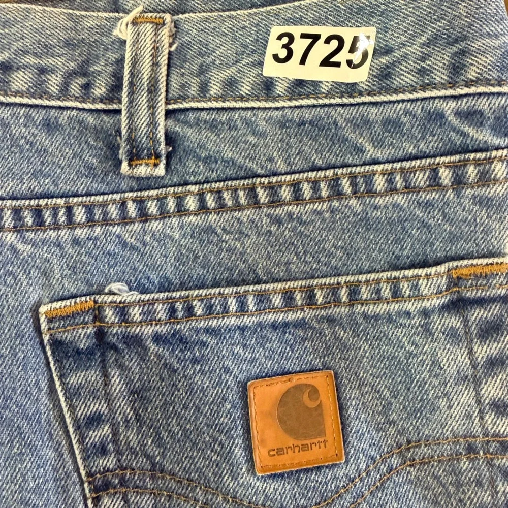 Carhartt Jeans Men 42x30 Blue Denim Traditional Fit‎ Cotton Workwear Logo B180